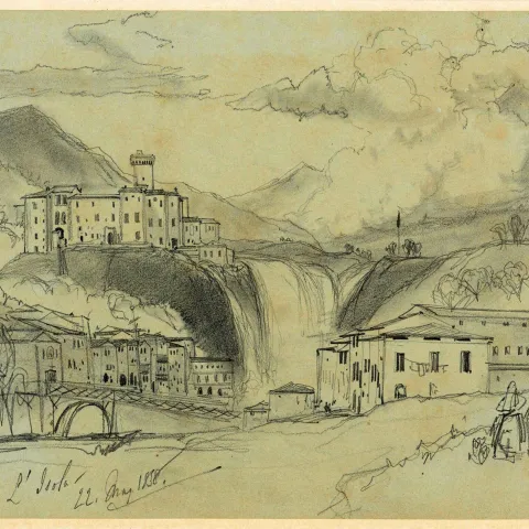 Edward Lear - Isola di Sora 1838