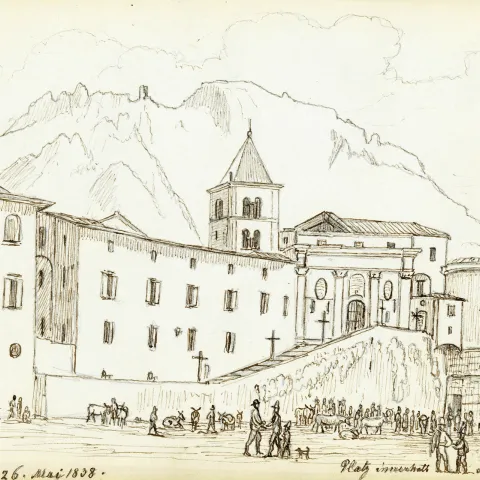 Eugene von Guérard - Cattedrale di Sora 1838