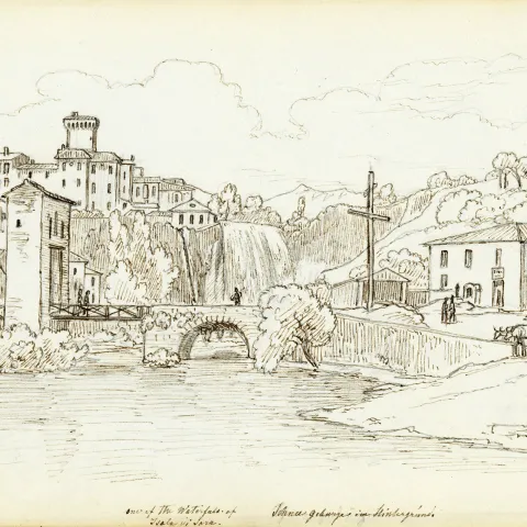 Eugene von Guérard -Isola di Sora 1838