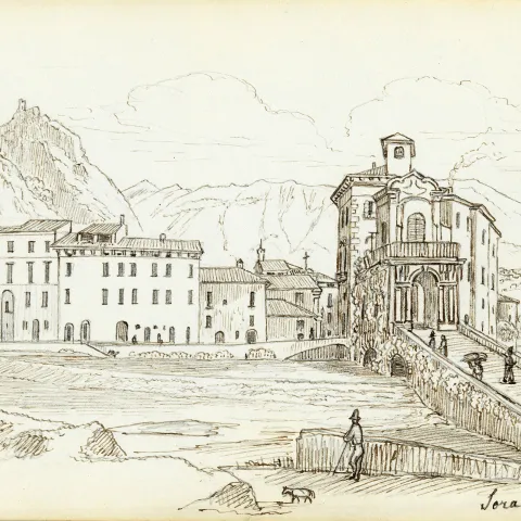 Eugene von Guérard -Sora, Porta di Corte 1838