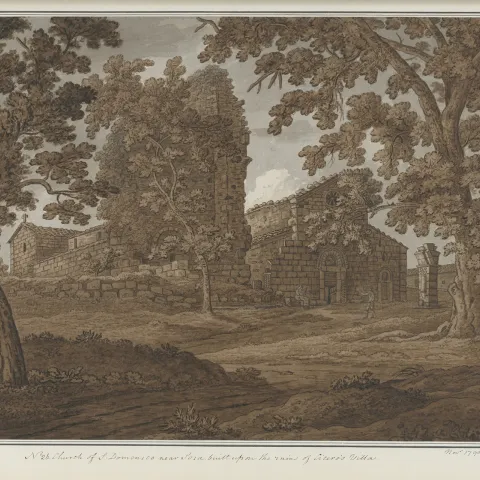 Richard Colt Hoare - Chiesa di S. Domenico vicino Sora costruita sulle rovine della villa di Cicerone 1790